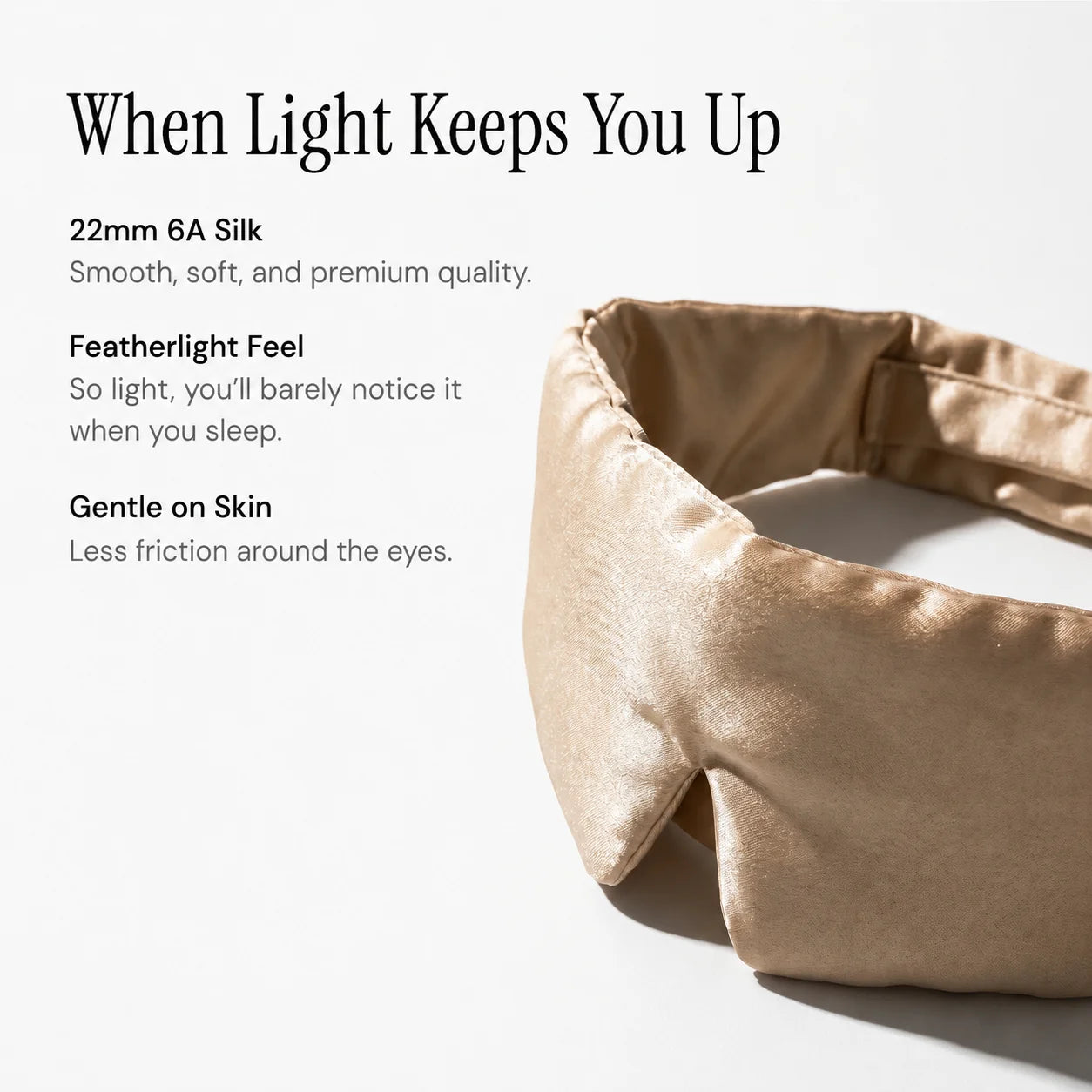 Doyoo Silk Sleep Mask - Silk sleep mask to reduce dark circles and wrinkles