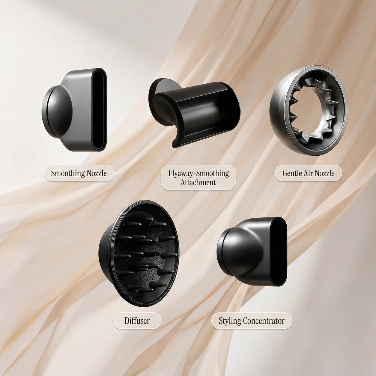 5 Styling Attachments - Original Doyoo AirPro™ High-Performance Hair Dryer