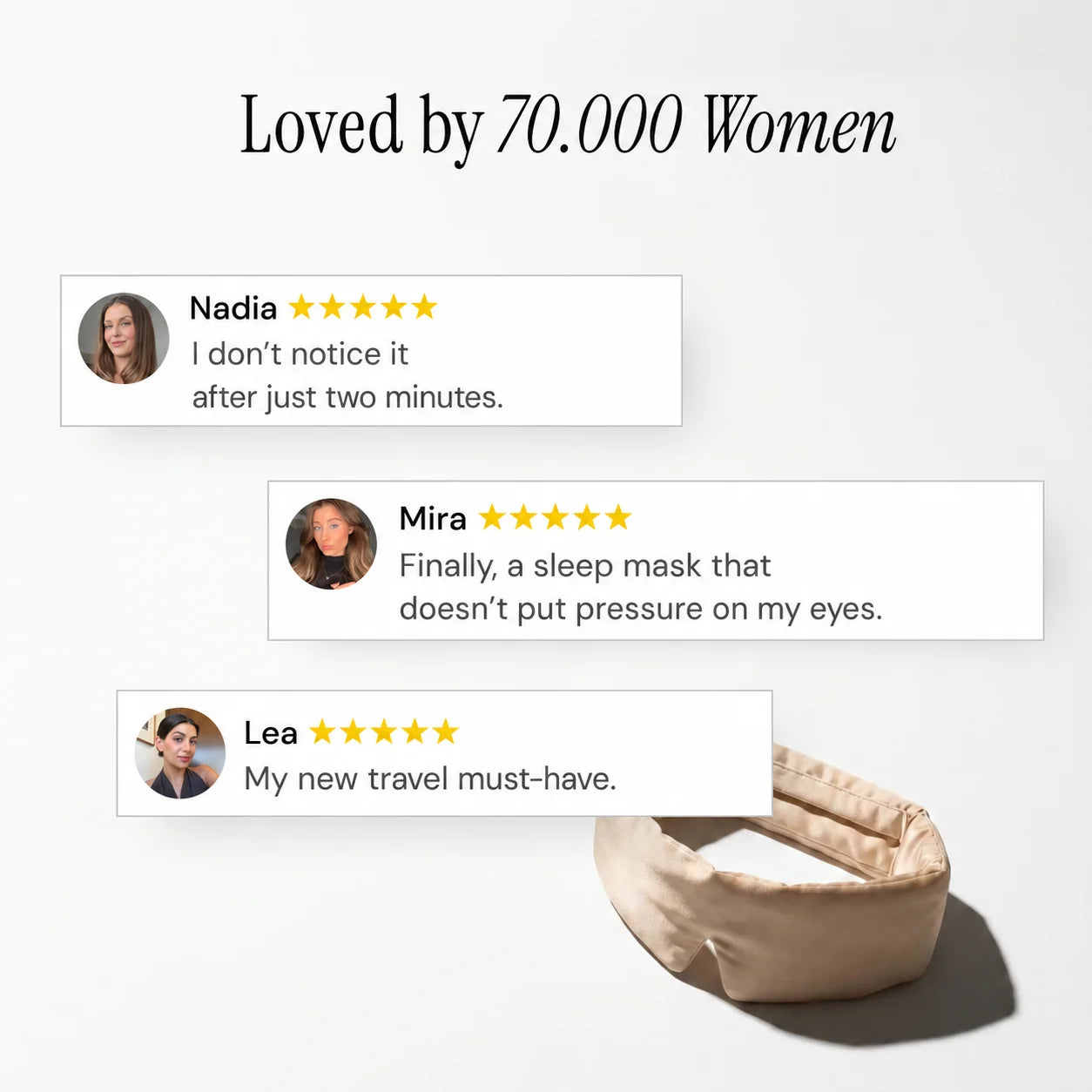 Doyoo Silk Sleep Mask - Silk sleep mask to reduce dark circles and wrinkles