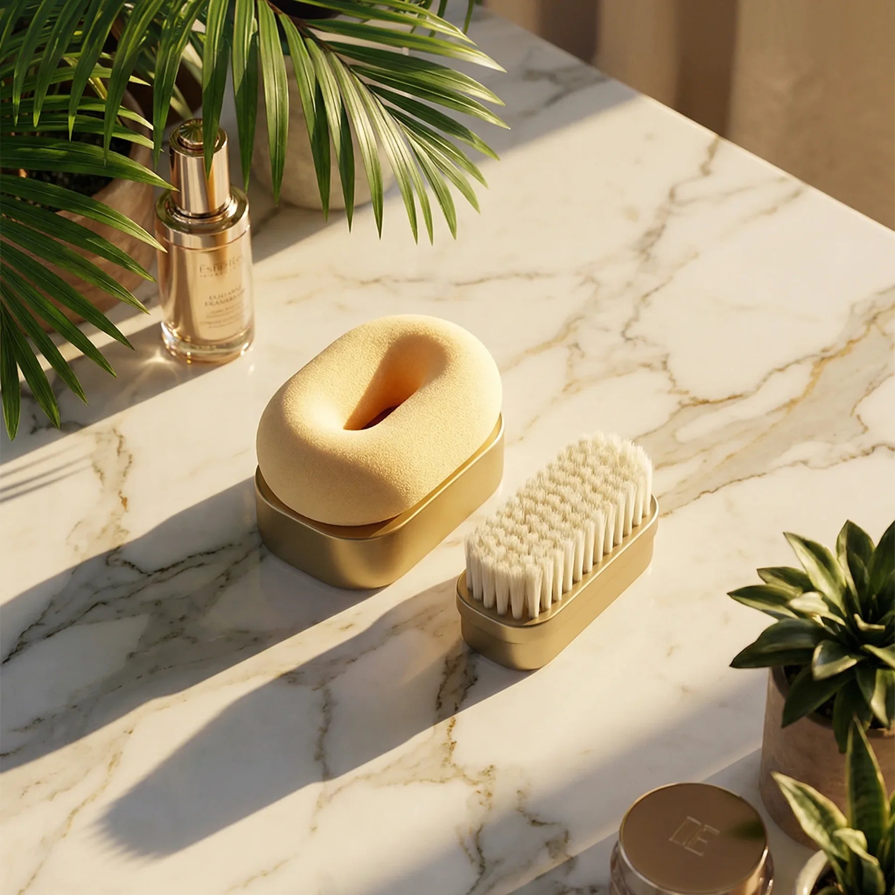 Doyoo Pure Skincare Accessories - Exfoliating Sponge & Face Brush