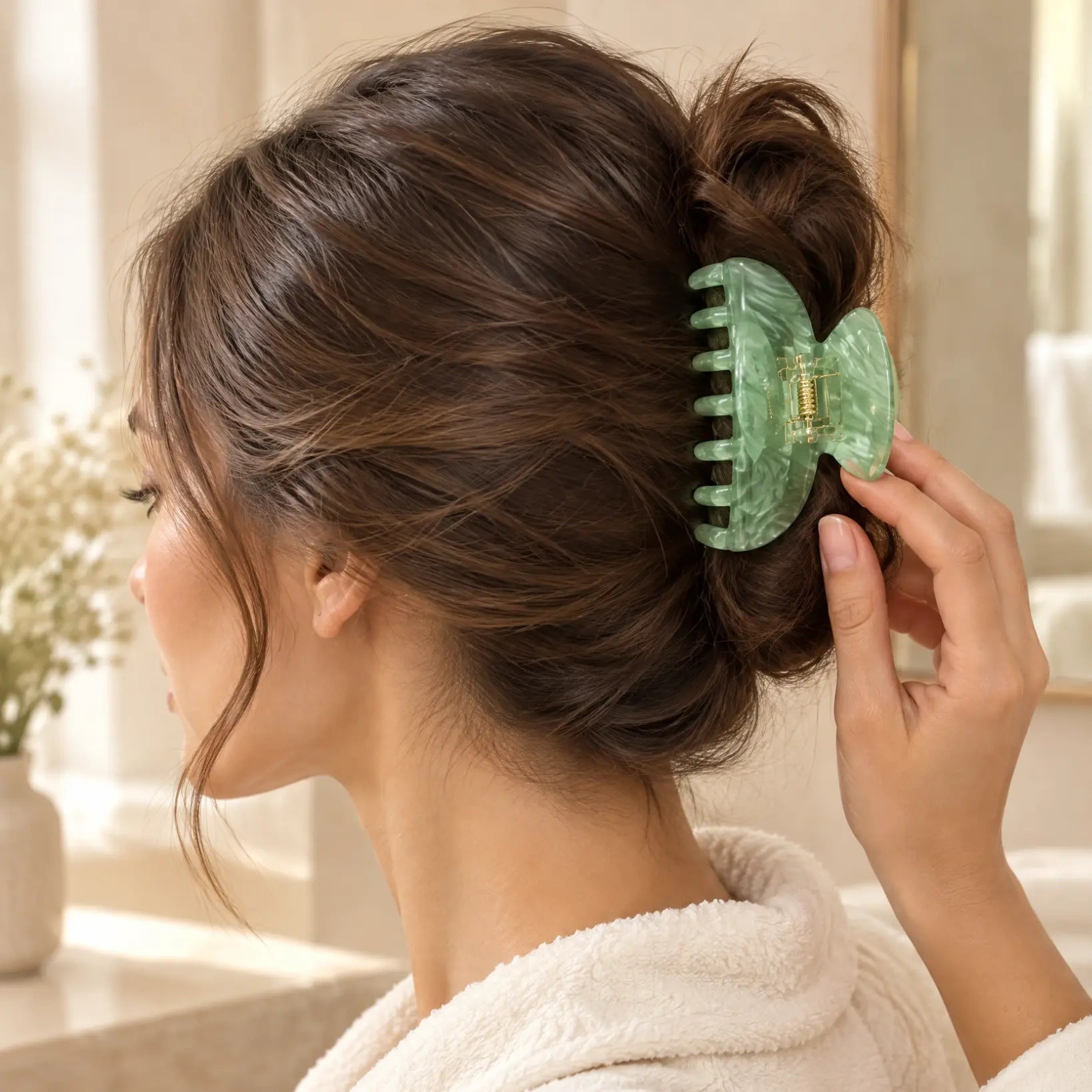 Doyoo Marble Claw - High-Quality Hair Clip with Marmor-Design
