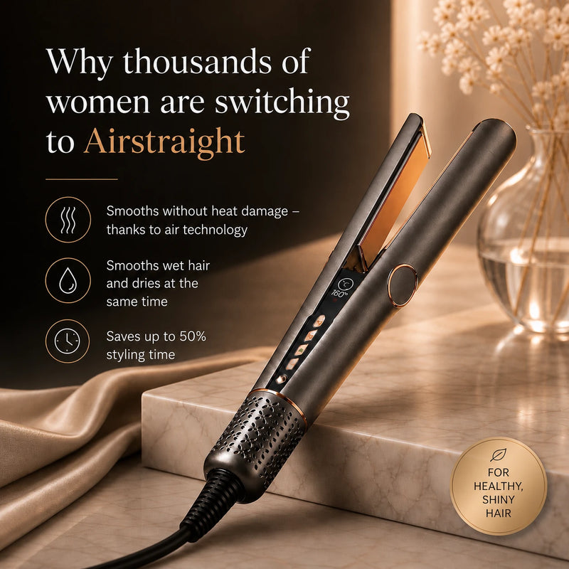 Doyoo™ AirStraight Wet-to-Dry Hair Straightener with Air Technology