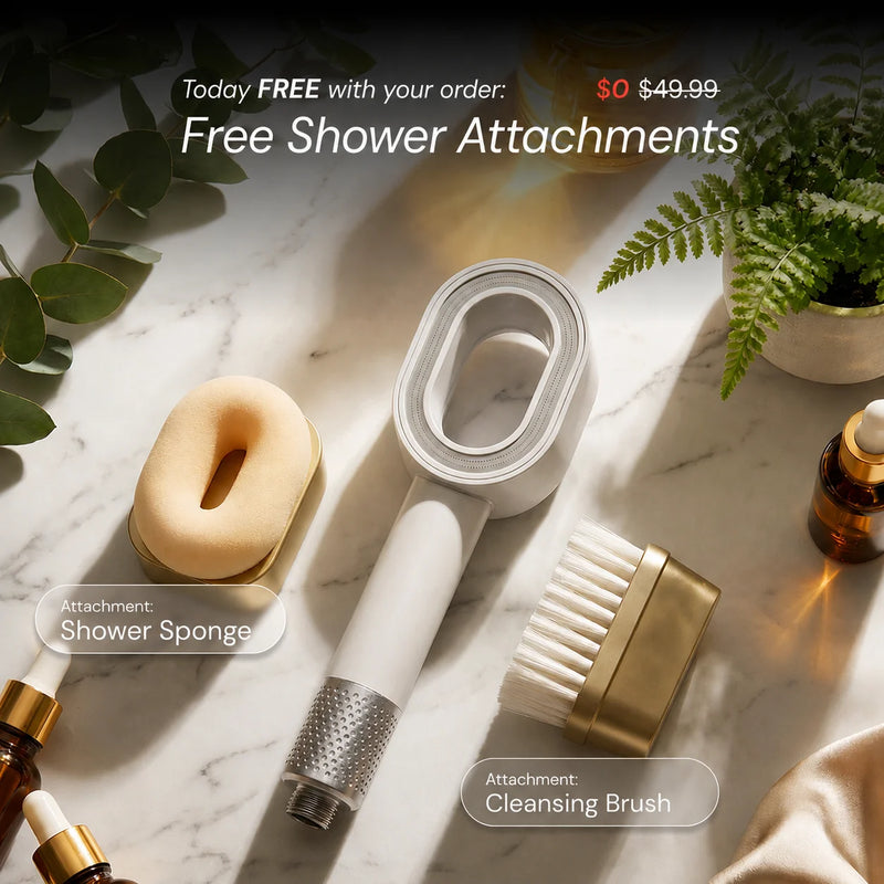 Pure 3-in-1 Beauty Filter Showerhead + 2 Care Attachments